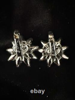 TRIFARI Flower Leaf Alfred Philippe Set Silver Brooch Earrings Navette