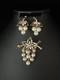 TRIFARI Flower Pearl Baguette Set Alfred Philippe Earings Brooch Gold-Trifanium