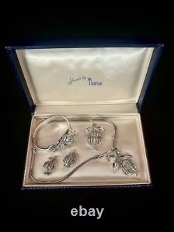 TRIFARI Forbidden Fruit-Rhodium 1950 Set Baguettes A. Philippe Book PAT PEND