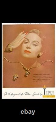 TRIFARI Forbidden Fruit-Rhodium 1950 Set Baguettes A. Philippe Book PAT PEND