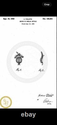 TRIFARI Forbidden Fruit-Rhodium 1950 Set Baguettes A. Philippe Book PAT PEND
