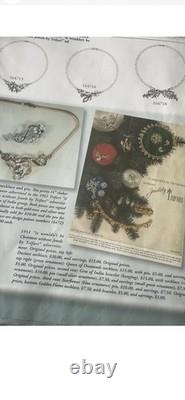 TRIFARI Gem of India Rhodium 1951 Set Teardrop Alfred Philippe Book withBox