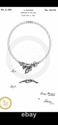 TRIFARI Gem of India Rhodium 1951 Set Teardrop Alfred Philippe Book withBox