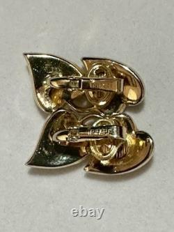 TRIFARI Gold Hearts Earrings Brooch Necklace Set Gold Alfred Philippe Crown TRIFARI Gold Hearts Earrings Brooch Necklace Set Gold Alfred Philippe Crown