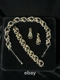 TRIFARI Gold-Tone Navette Set Alfred Philippe Earrings Bracelet Necklace