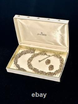 TRIFARI Golden Bellflowers Set Tulips Alfred Philippe withBox