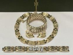 TRIFARI Golden Gate 1955 Set Waves Open-Work Alfred Philippe withBox PAT PEND