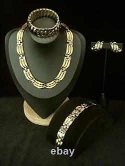 TRIFARI Golden Gate 1955 Set Waves Open-Work Alfred Philippe withBox PAT PEND