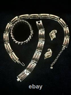 TRIFARI Golden Gate 1955 Set Waves Open-Work Alfred Philippe withBox PAT PEND