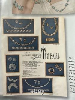 TRIFARI Golden Gate 1955 Set Waves Open-Work Alfred Philippe withBox PAT PEND