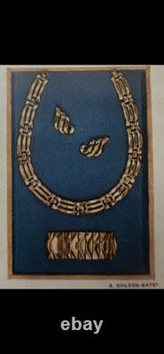 TRIFARI Golden Gate 1955 Set Waves Open-Work Alfred Philippe withBox PAT PEND