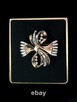 TRIFARI Golden Ribbon Baguette Set 1950 Diamanté Alfred Philippe PAT PEND withBox