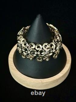 TRIFARI Golden Scroll Set 1953 Alfred Philippe Earrings Bracelet Necklace Crown