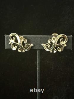 TRIFARI Golden Scroll Set 1953 Alfred Philippe Earrings Bracelet Necklace Crown