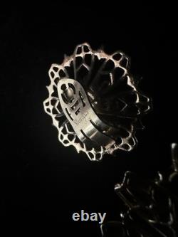TRIFARI Goldenlace Daisy 1947 Earrings Brooch Crystal Gold Alfred Philippe