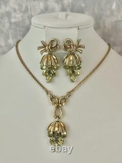 TRIFARI Grapes Set 1950 Jonquil Trifanium Alfred Philippe PAT PEND withBox