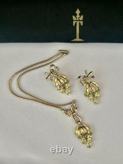 TRIFARI Grapes Set 1950 Jonquil Trifanium Alfred Philippe PAT PEND withBox