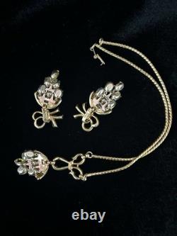 TRIFARI Grapes Set 1950 Jonquil Trifanium Alfred Philippe PAT PEND withBox