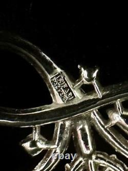 TRIFARI Halo Rhodium 1952 Pendaloque Crystal Parure Alfred Philippe PAT PEND