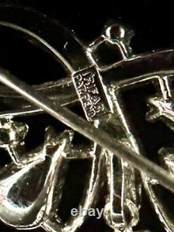 TRIFARI Halo Rhodium 1952 Pendaloque Crystal Parure Alfred Philippe PAT PEND