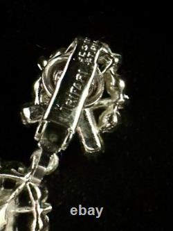 TRIFARI Halo Rhodium 1952 Pendaloque Crystal Parure Alfred Philippe PAT PEND