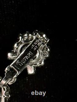 TRIFARI Halo Rhodium 1952 Pendaloque Crystal Parure Alfred Philippe PAT PEND