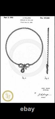 TRIFARI Halo Rhodium 1952 Pendaloque Crystal Parure Alfred Philippe PAT PEND