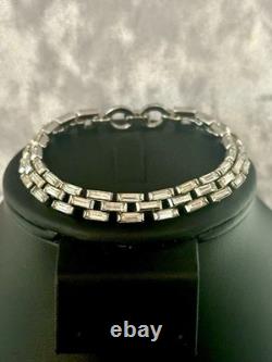 TRIFARI Heiress Set Earrings Brooch Bracelet Diamanté Rhodium PAT PEND withBox