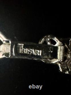 TRIFARI Heiress Set Earrings Brooch Bracelet Diamanté Rhodium PAT PEND withBox
