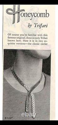 TRIFARI Honeycomb Set Silver-Trifanium Tessellated Alfred Philippe PAT PEND