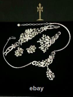 TRIFARI Horn of Plenty 1953 Set Alfred Philippe Marquise Gray Pearls PAT PEND