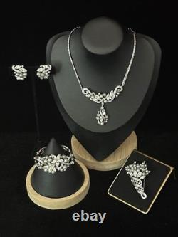 TRIFARI Horn of Plenty 1953 Set Alfred Philippe Marquise Gray Pearls PAT PEND