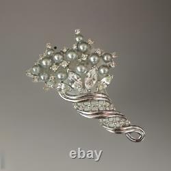 TRIFARI Horn of Plenty 1953 Set Alfred Philippe Marquise Gray Pearls PAT PEND