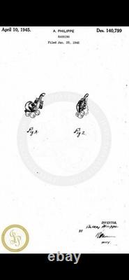 TRIFARI Imperial Crown Earrings 1945 Rhinestones Pearls Alfred Philippe Box