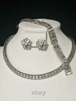 TRIFARI Invisibility Princess Dual-Stacked Rhinestones Rhodium A. Philippe