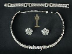 TRIFARI Invisibility Princess Dual-Stacked Rhinestones Rhodium A. Philippe