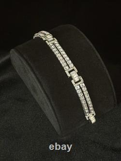 TRIFARI Invisibility Princess Dual-Stacked Rhinestones Rhodium A. Philippe