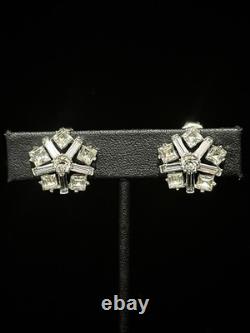 TRIFARI Invisibility Princess Dual-Stacked Rhinestones Rhodium A. Philippe