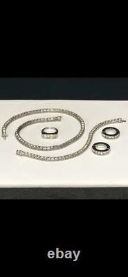 TRIFARI Invisibility Princess Parure Crystal Rhodium Alfred Philippe withBox