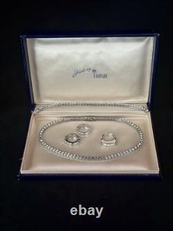 TRIFARI Invisibility Princess Parure Crystal Rhodium Alfred Philippe withBox