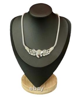 TRIFARI Jeweled Symphony Necklace 1950 Crystal Rhodium PAT PEND Imperfect