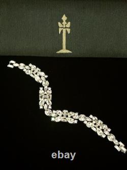 TRIFARI L'Opera 1953 Bracelet Rhodium Diamanté Alfred Philippe Crown