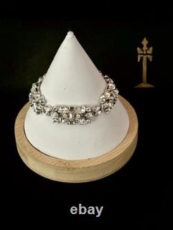 TRIFARI L'Opera 1953 Bracelet Rhodium Diamanté Alfred Philippe Crown