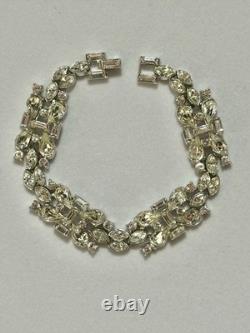 TRIFARI L'Opera 1953 Bracelet Rhodium Diamanté Alfred Philippe Crown