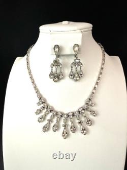 TRIFARI L'Opera RARE Set Diamanté Alfred Philippe Trifanium Earrings Necklace