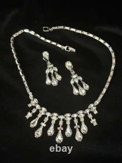 TRIFARI L'Opera RARE Set Diamanté Alfred Philippe Trifanium Earrings Necklace