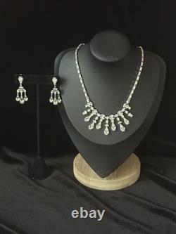 TRIFARI L'Opera RARE Set Diamanté Alfred Philippe Trifanium Earrings Necklace