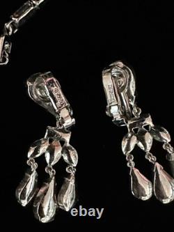 TRIFARI L'Opera RARE Set Diamanté Alfred Philippe Trifanium Earrings Necklace