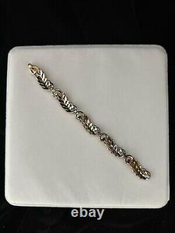 TRIFARI Laurel Leaf Pave' Alfred Philippe Gold Silver Earrings Bracelet Crown