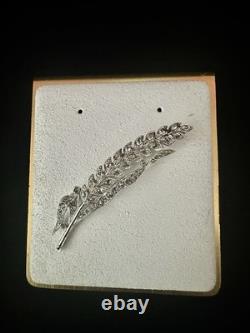 TRIFARI Leaf Diamanté Parure Rhodium Chatons Rhinestones Alfred Philippe withBox